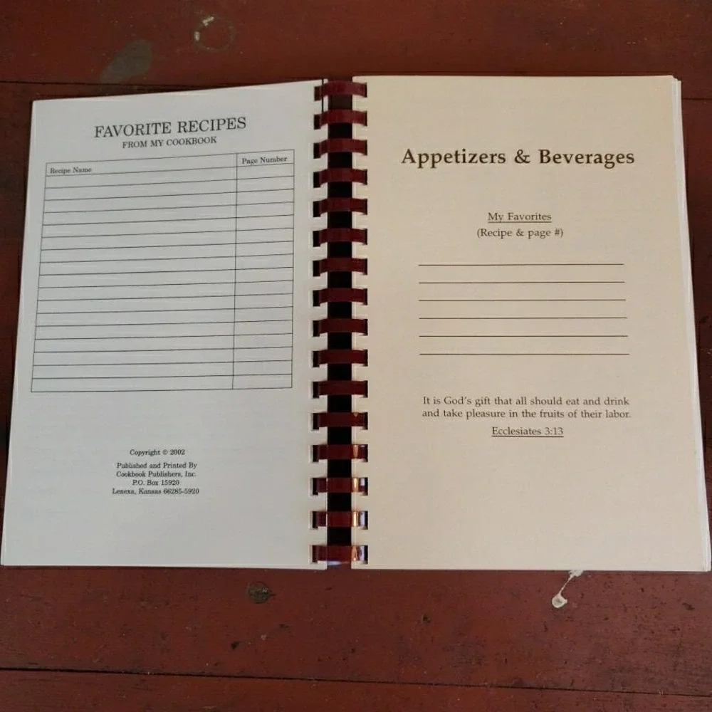 2002 Spiral Bound Cookbook A Harvest Shared -Christ Church Episcopal - Plano, TX